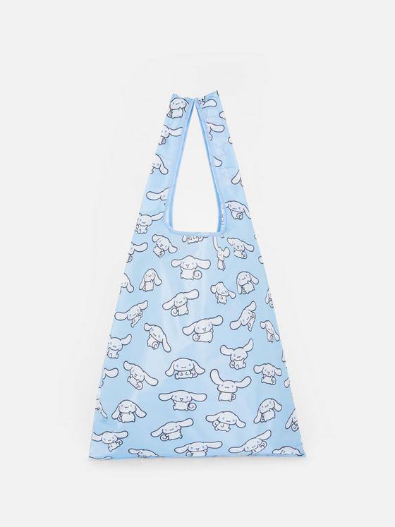 Шоппер/ Екосумка розкладна Primark "Kuromi/ Cinnamoroll" нейлонова блакитна
