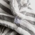 Тюрбан для сушки волосся Primark “Hair Turban” флісовий полоска сірий