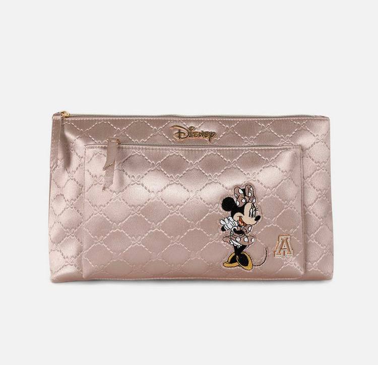 Косметичка-клатч "Disney/ Minnie" Primark з зовнішньою кишенею рожева блискуча