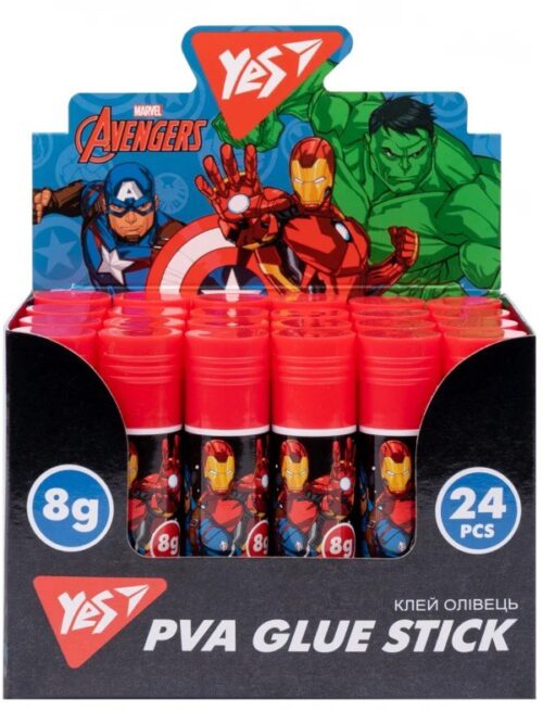 ab6e9e73-da48-4e1a-b879-c1b3a64a6068.jpg Клей-олівець PVA YES "Marvel.Avengers" 8 гр.