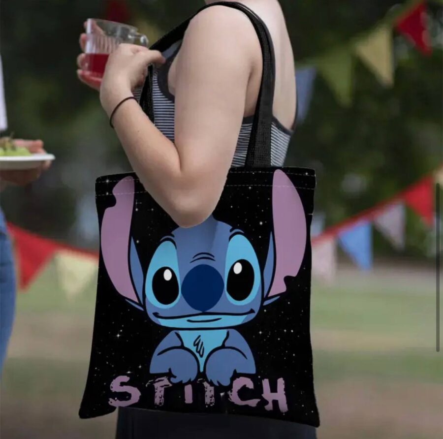 Шоппер/ Екосумка "Stitch" чорна