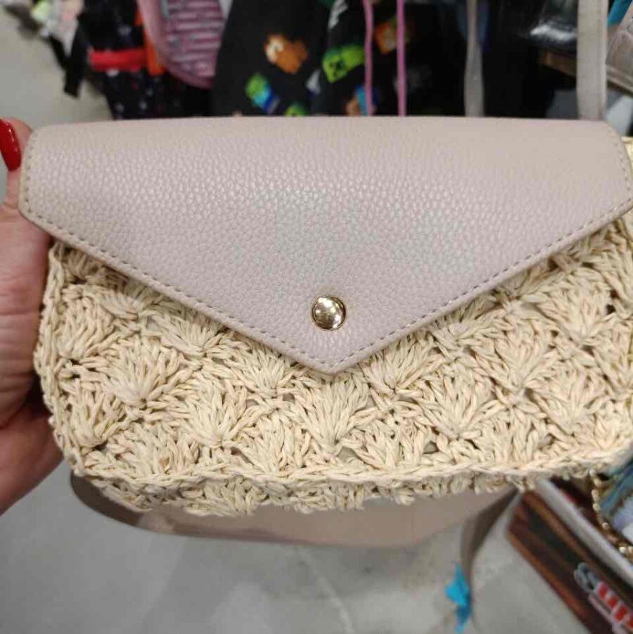 Сумочка-конверт з соломи та еко-шкіри PRIMARK (на пояс/на плече)