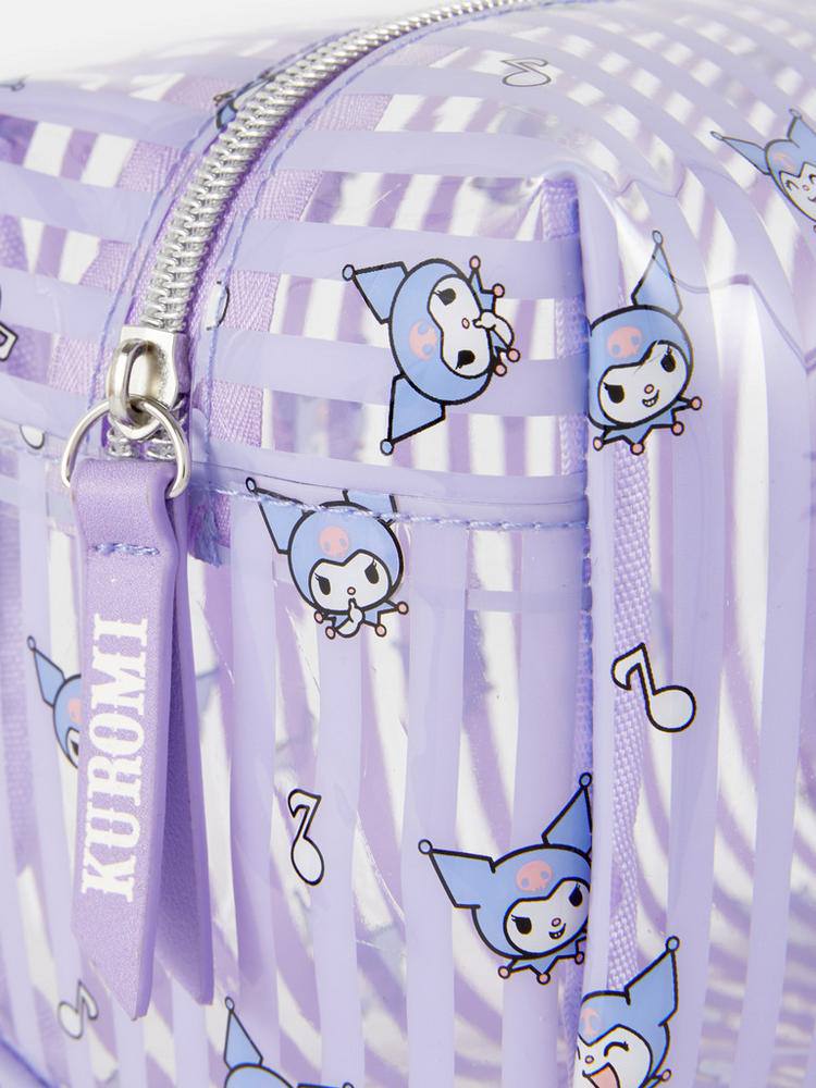 Косметичка об'ємна "Kuromi" Primark прозора з фіолетовим