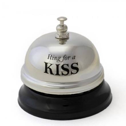 Дзвінок настільний "Бажання/ KISS" з надписом мікс кольорів