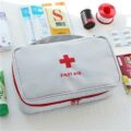 Аптечка портативна/ органайзер для медикаментів "First Aid" червона/сіра