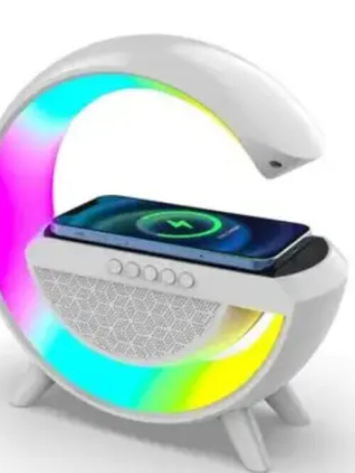 Нічник з годинником, бездротовою зарядкою та Bluetooth колонкою BT2301