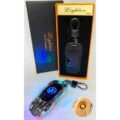 Запальничка USB-брелок "Авто" з підсвічуванням RGB