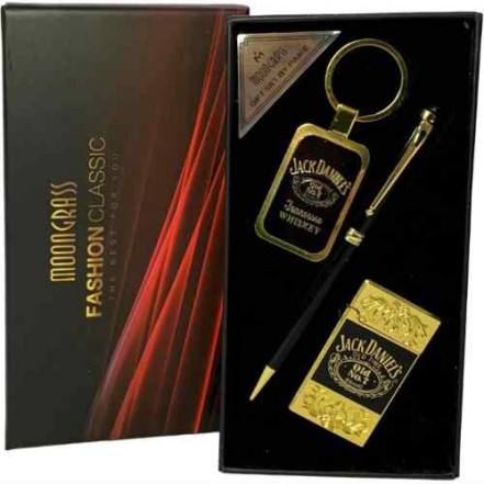 fd9e461a-5e2a-4cbe-8917-40c2f575a698.jpg Набір чоловічий подарунковий 3 в 1 Moongrass Jack Daniels Запальничка/Ручка/ Брелок чорно-золотий
