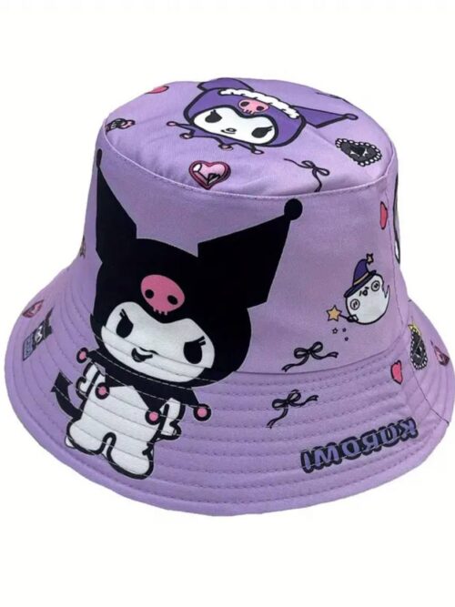 Панама дитяча літня "Kuromi / Куромі" Primark котонова фіолетова