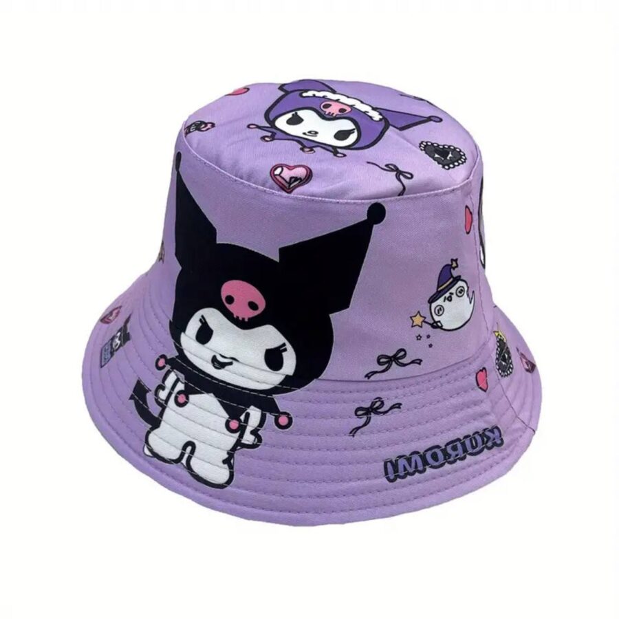 Панама дитяча літня "Kuromi / Куромі" Primark котонова фіолетова