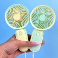 Вентилятор ручний Handheld Mini Fan акумуляторний мікс кольорів