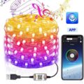 Гірлянда "Роса" Smart RGB 10 м/ 100 LED з пультом кольорова (USB Bluetooth з телефону)