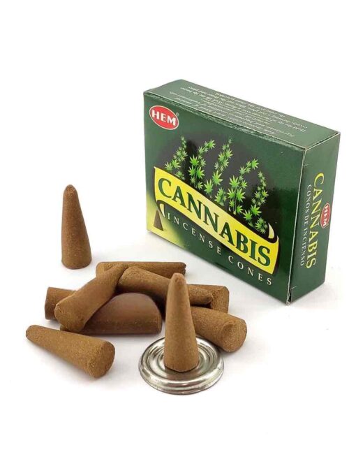 Пахощі Арома-конуси Cannabis HEM 10 шт/уп. Канабіс