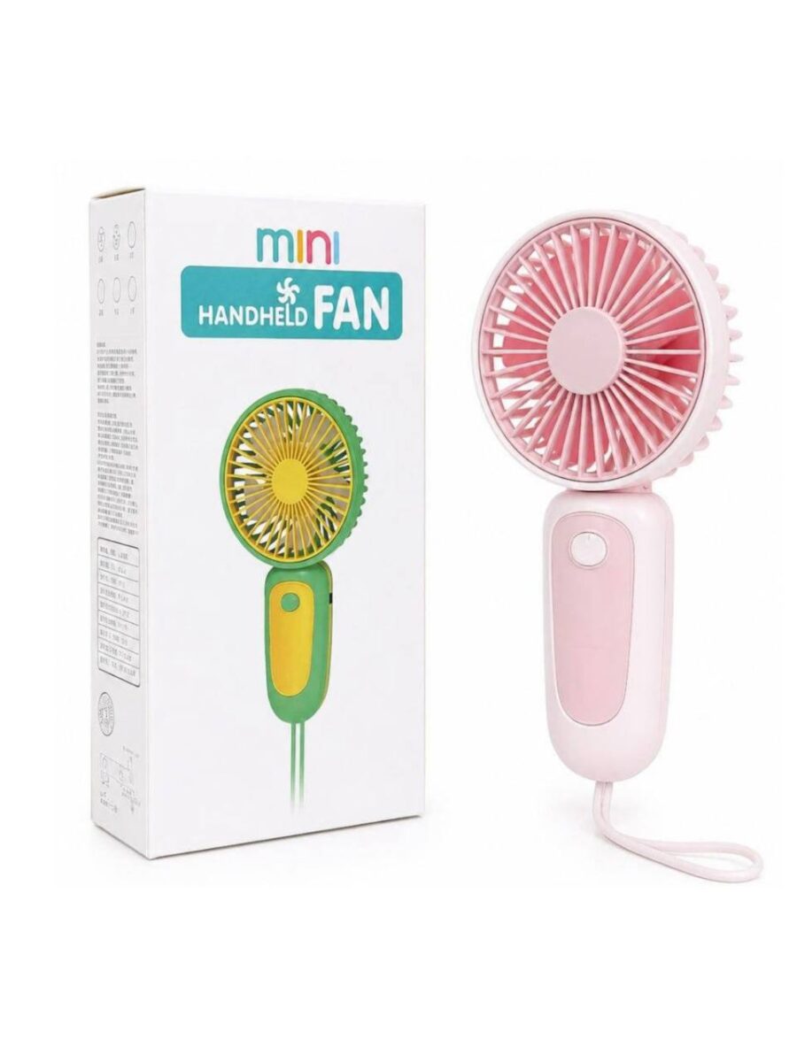 Вентилятор ручний Handheld Mini Fan акумуляторний мікс кольорів
