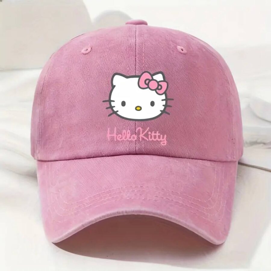 Кепка жіноча "Hello Kitty" джинсова рожева