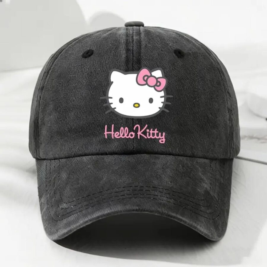 Кепка жіноча "Hello Kitty" джинсова чорна