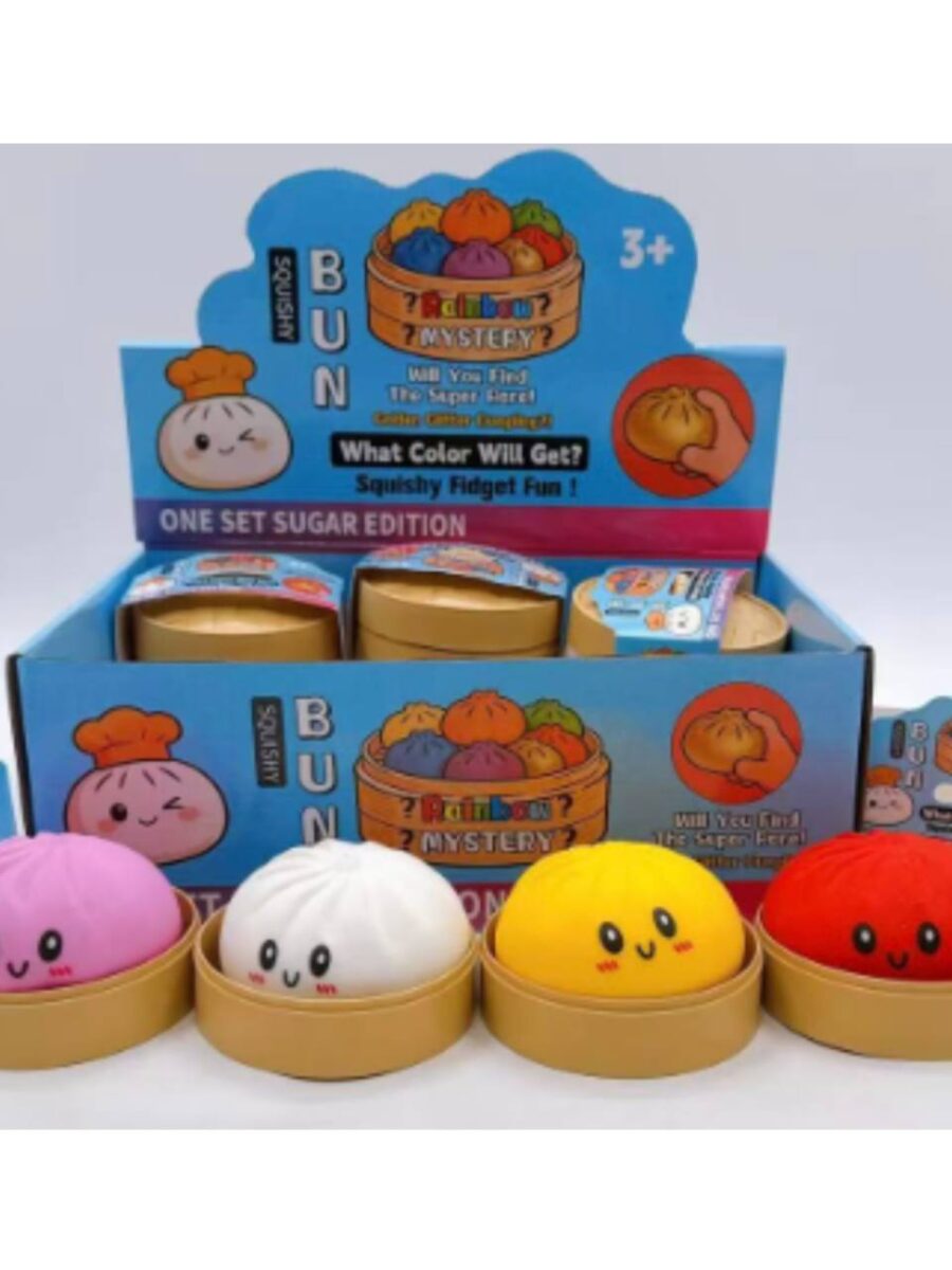 Іграшка-антистрес сквіш "Хінкалі-пельмень" 8,5 см Squishy Dumpling мікс кольорів