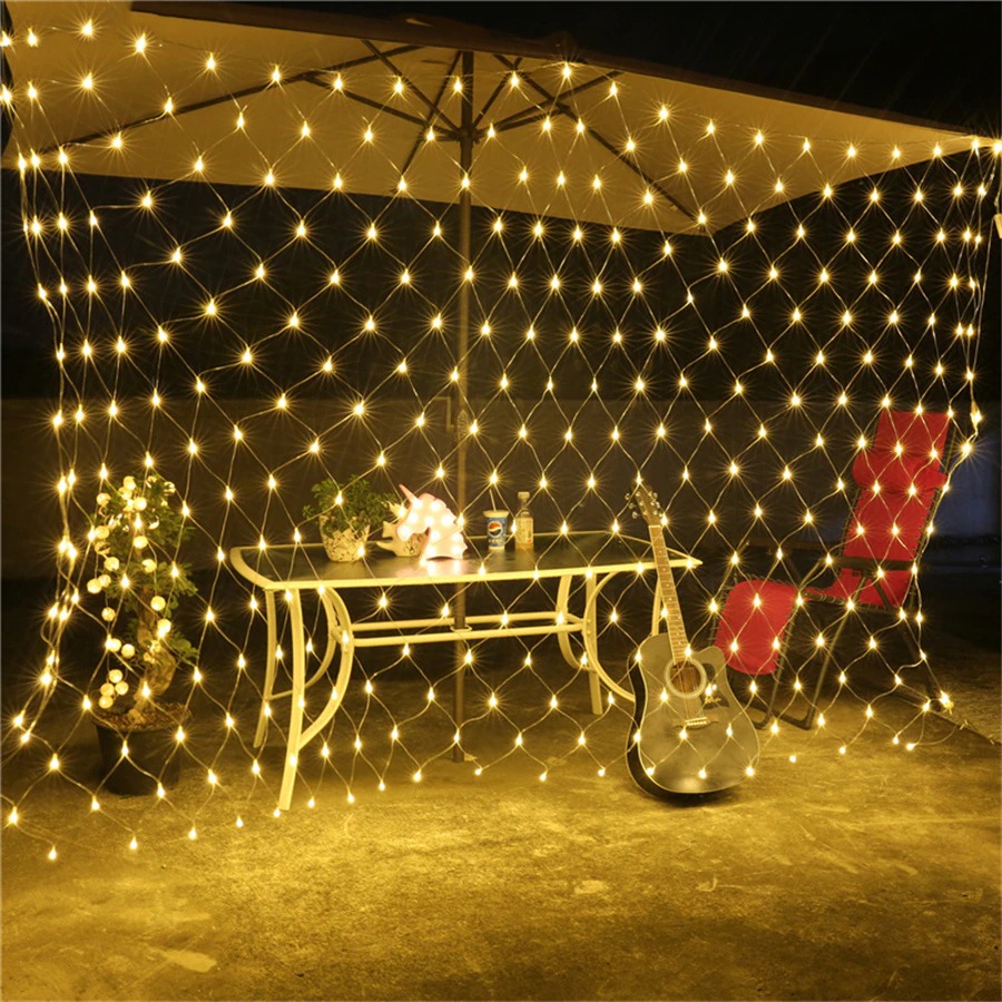 Гірлянда-сітка 2*2 м/ 120 LED золоте світло (розетка)