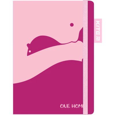 1ebc4d4e-6726-4b3c-a37f-e94b55dee9ff.jpg Блокнот B6 Kite "One home" на гумці рожевий 96 арк. клітинка