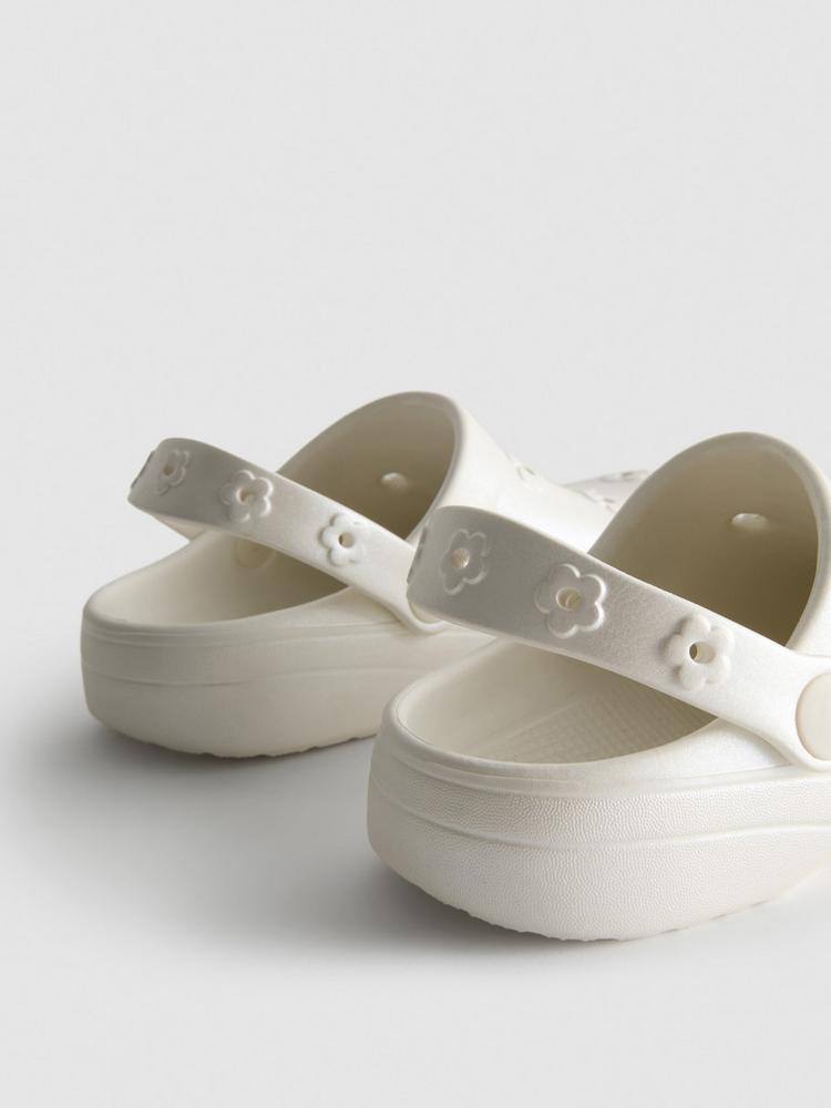Шльопанці дитячі типу crocs "Квіточки" Primark білі
