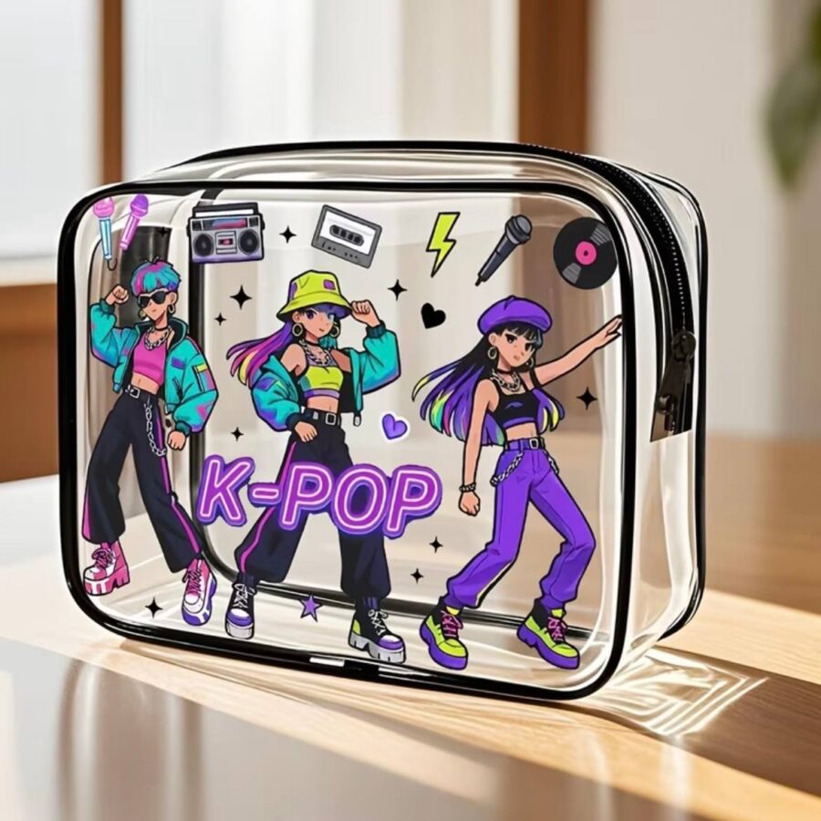 Косметичка "K-POP" прозора з чорним