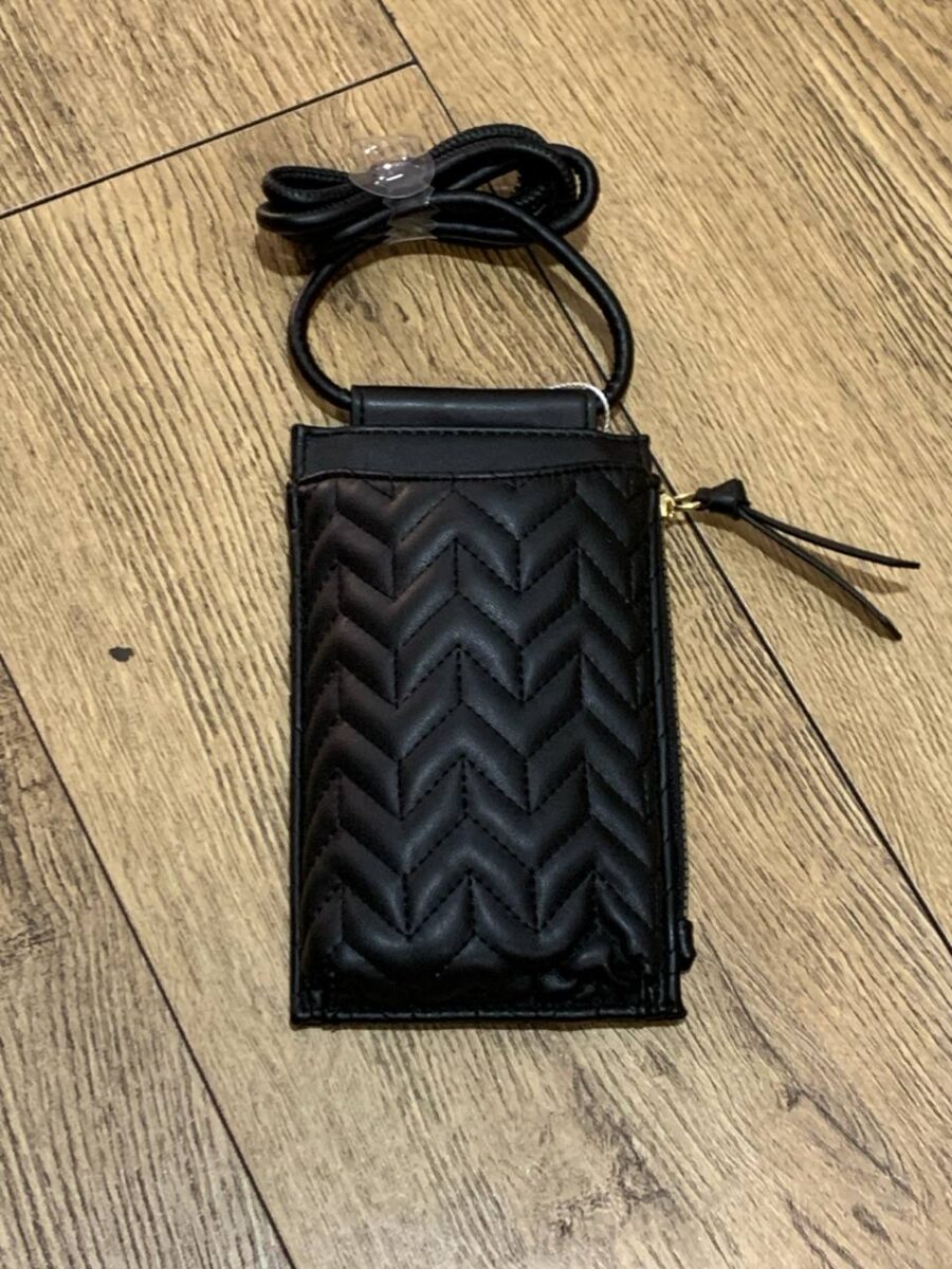 Сумочка-картхолдер для телефону Primark стьобана чорна