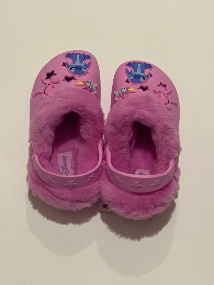 Шльопанці дитячі "Stitch" Primark типу crocs з еко-хутром