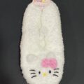 Тапочки-балетки жіночі "Hello Kitty" Primark тедді з ремінцем білі