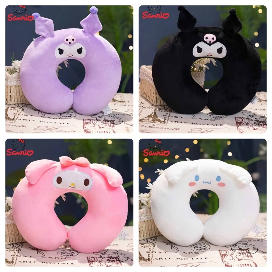Подушка дорожня U-подібна «Hello Kitty & friends/ Куромі» мікс