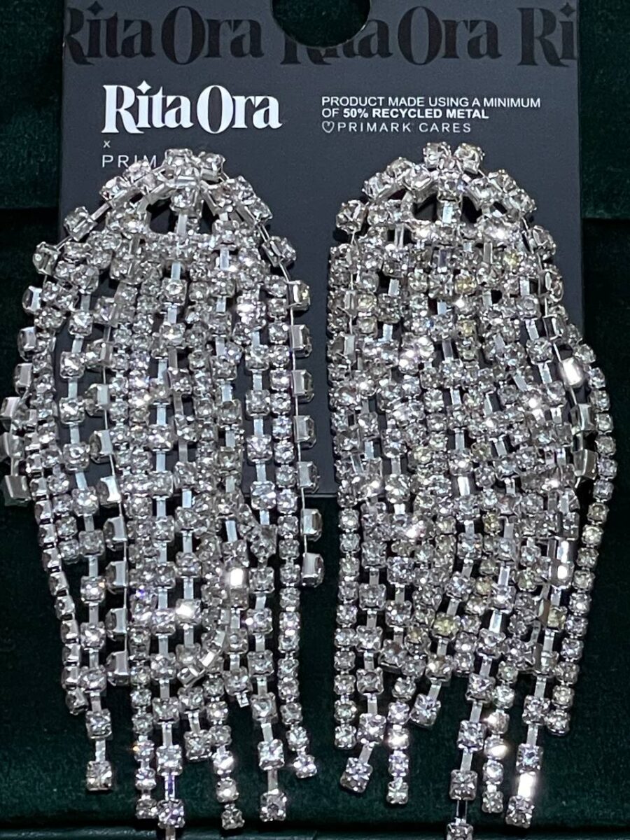 Сережки "Водопад" Primark Rita Ora зі стразами