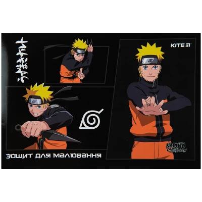 Альбом для малювання А4/24 арк. Kite "Naruto" скоба