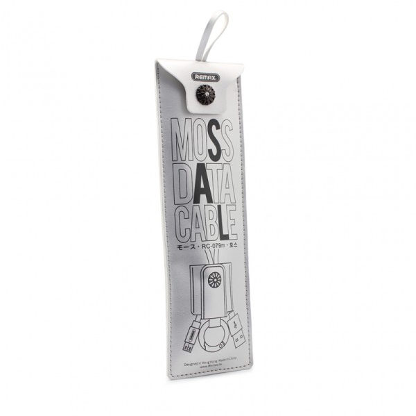 REMAX Data Cable (MOSS Series) iPhone (RC-079i), синій/золотий/чорний/срібний