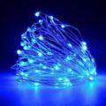 Гірлянда портативна "Роса" 10 м/ 3 режима/100 LED синє світло (USB+батарейки)
