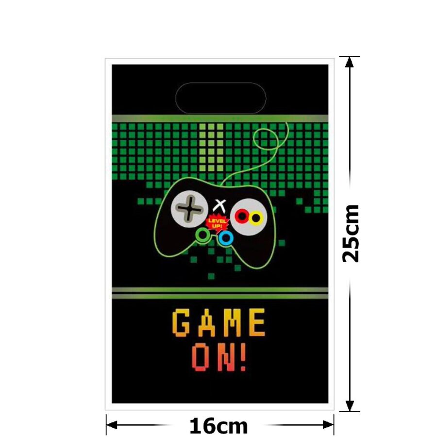 Пакет подарунковий ПВХ (16*25) 10 шт "Game on!"