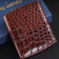 Портсигар з текстурою крокодила на 10 сигарет GVIPAI коричневий