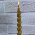 Свічка столова воскова спіральна 5C  H18 см D2 см