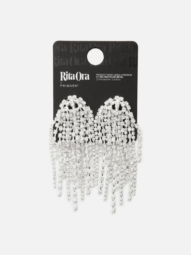 Сережки "Водопад" Primark Rita Ora зі стразами