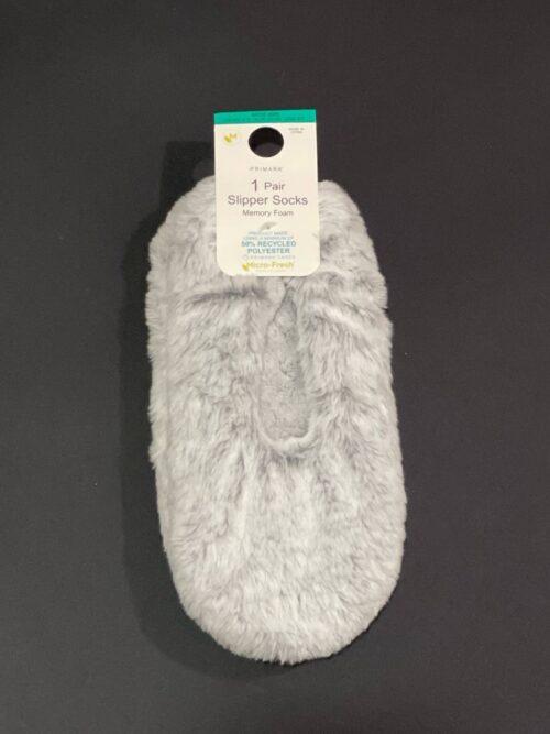 867ce801-4455-4e49-a156-4dd3c58b1348.jpg Тапочки-балетки жіночі Primark плюшеві на резинці (устілка меморі) сірі