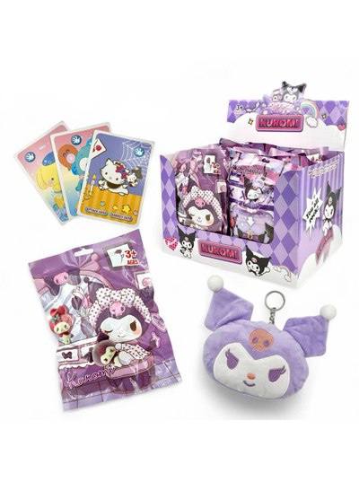 92202dbb-2301-4b13-982f-6f47a4910cb9.jpg Брелок-сюрприз плюшевий "Hello Kitty & friends/ Куромі" з картками