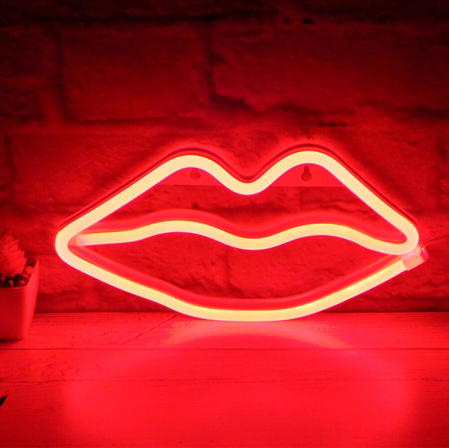 Нічник неоновий "LIPS/Губи" Primark (батарейки)