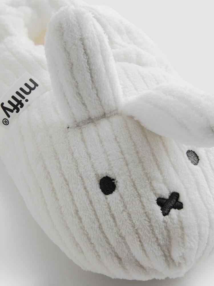 Тапочки-3D жіночі "Miffy" Primark плюшеві в рубчик білі