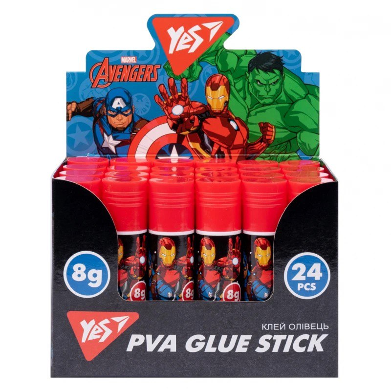 Клей-олівець PVA YES "Marvel.Avengers" 8 гр.