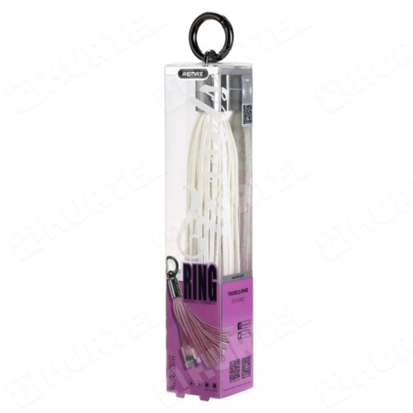 REMAX Data Cable (TASSELS RING) Micro USB (RC-053m), білий/чорний/синій/золотий