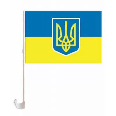 bdbeb170-342e-4ed7-8175-e7ee96907fcd.png Прапор автомобільний "УКРАЇНА ГЕРБ" 30*45см на бокове скло