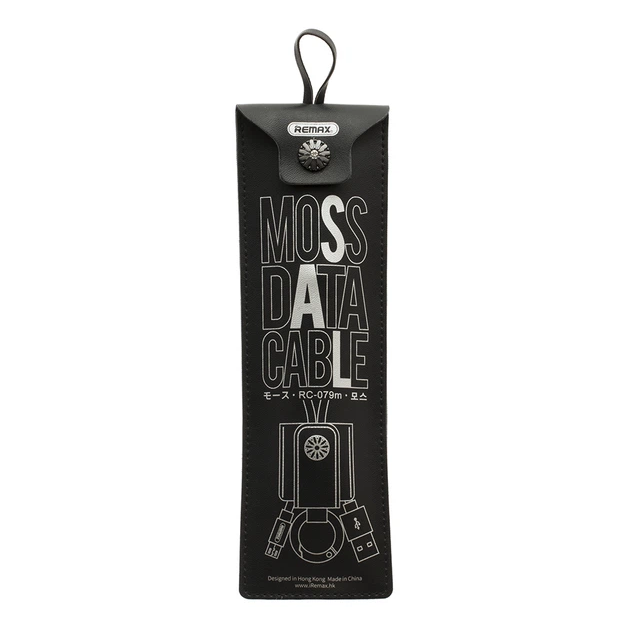 REMAX Data Cable (MOSS Series) iPhone (RC-079i), синій/золотий/чорний/срібний