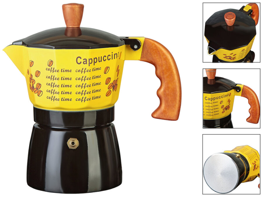 Кавоварка гейзерна Cappuccino 150 мл/ 3 порції алюміній