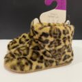 Тапочки-чобітки жіночі Primark плюшеві (устілка меморі) антиковзання леопард