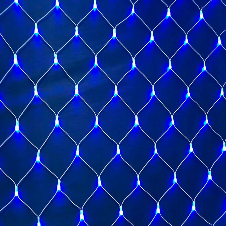 Гірлянда-сітка 300 LED 1,5*1,5 м синє світло (розетка)