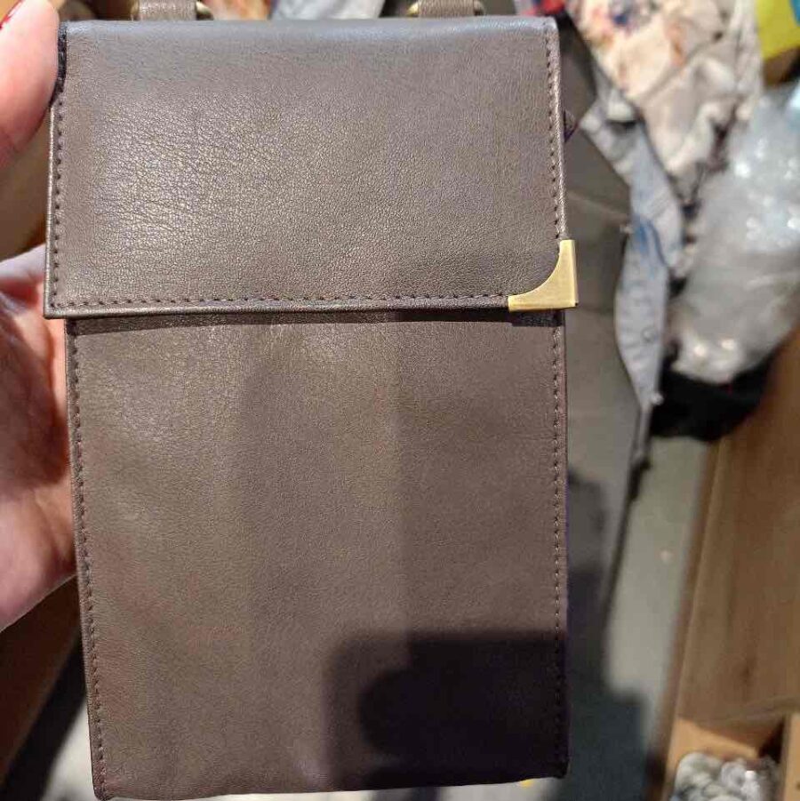 Сумочка для телефону чоловіча Primark зі штучної шкіри коричнева