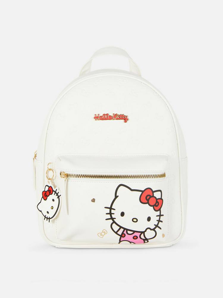 Рюкзак з еко-шкіри "Hello Kitty" Primark з брелком білий